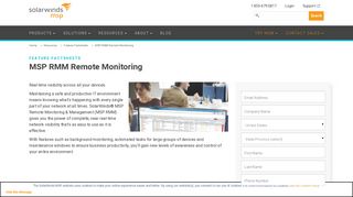 MSP RMM Remote Monitoring | SolarWinds MSP