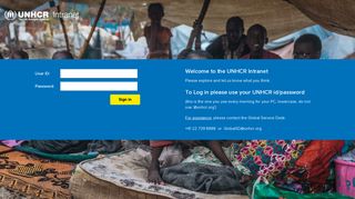 Login Page - the UNHCR Intranet