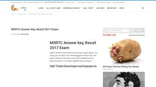 MSRTC Answer key, Result 2017 Exam - GovNokri