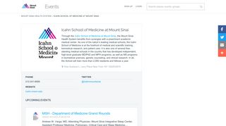 Icahn School of Medicine at Mount Sinai - Mount Sinai Health System