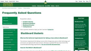 MSSU - Frequently Asked Questions