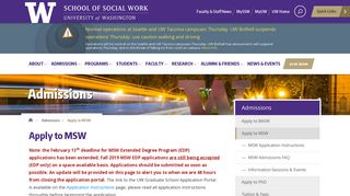 Apply to MSW | School of Social Work