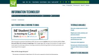 Student Email – Information Technology | Missouri S&T