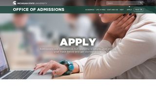Apply | Office of Admissions | Michigan State University