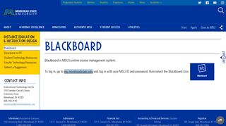 Morehead State University :: Blackboard