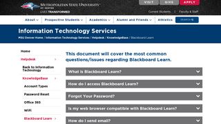 Blackboard Learn | Information Technology Services | MSU Denver