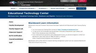 Blackboard Learn Information | Educational Technology ... - MSU Denver