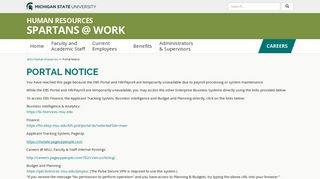 Portal Notice - MSU Human Resources - Michigan State University