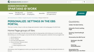 Settings in the EBS Portal - MSU Human Resources - Michigan State ...