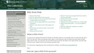 MSU Print FAQ | MakeCentral | MSU Libraries