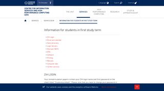 Information for students in first study term — Centre for ... - TU Dresden