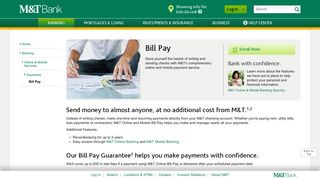 Bill Pay - Online Bill Payment Service - Banking | M&T Bank
