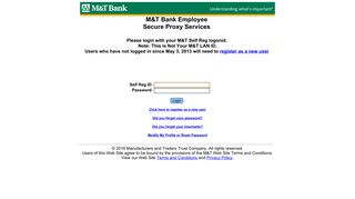 Services Login Page - Strook - M&T Bank