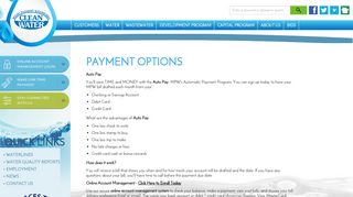 Payment Options - Mount Pleasant Waterworks