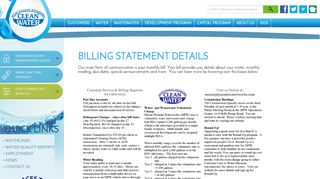 Billing Statement Details - Mount Pleasant Waterworks