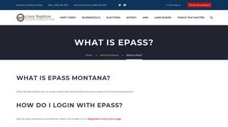 What is ePass? – Montana Secretary of State – Corey Stapleton