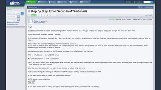 Step by Step Email Setup in MT4 (Gmail) @ Forex Factory