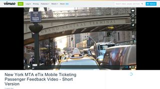 New York MTA eTix Mobile Ticketing Passenger Feedback Video ...