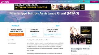 Mississippi Tuition Assistance Grant (MTAG) Details - Apply Now | Unigo
