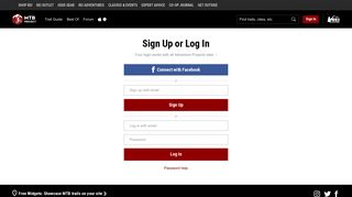 Sign Up or Log In - MTB Project