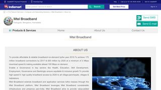 Mtel Broadband - About Us - IndiaMART