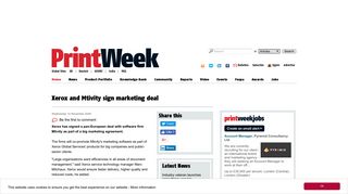 Xerox and Mtivity sign marketing deal | PrintWeek