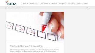 Credential Renewal Knowledge - MTM, Inc.