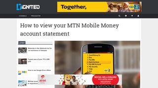 How to view your MTN Mobile Money account statement - Dignited