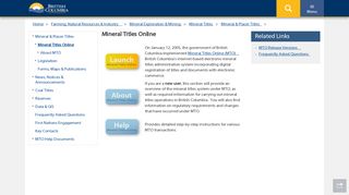 Mineral Titles Online - Province of British Columbia - Government of BC