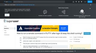 ssh - How to run a remote command in PuTTY after login & keep the ...
