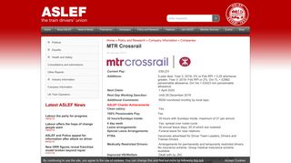 MTR Crossrail - Aslef
