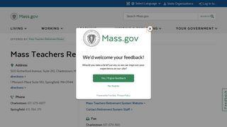 Mass Teachers Retirement System | Mass.gov