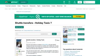 Shuttle transfers - Holiday Taxis ? - Lanzarote Forum - TripAdvisor