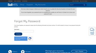 Forgot My Password | MTS