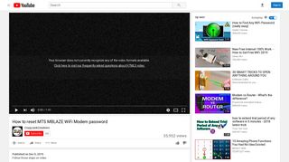 How to reset MTS MBLAZE WiFi Modem password - YouTube