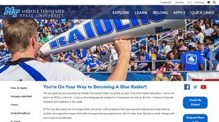 You're On Your Way to Becoming A Blue Raider!! | Middle Tennessee ...