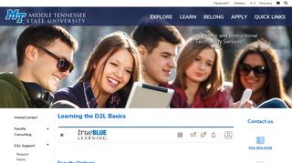 D2L Basics | Middle Tennessee State University
