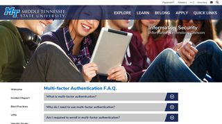 MFA FAQ | Middle Tennessee State University