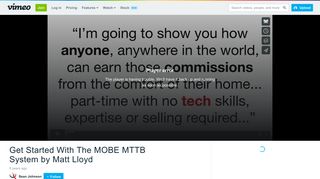 Get Started With The MOBE MTTB System by Matt Lloyd on Vimeo