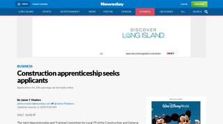 Construction apprenticeship seeks applicants | Newsday