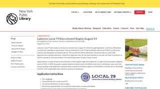 Laborers Local 79 Recruitment Begins August 19 | The New York ...