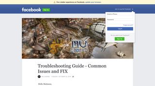 Troubleshooting Guide - Common Issues and FIX | Facebook