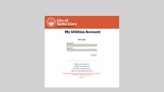 My Utilities Account Log in - City of Santa Clara