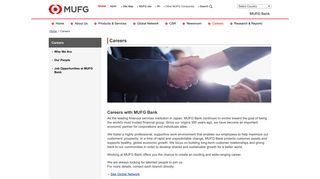 MUFG; Careers | MUFG Bank