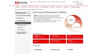 MUFG; Cash Management | Transaction Banking | Products and ...