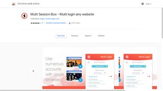 Multi Session Box - Multi login any website - Google Chrome