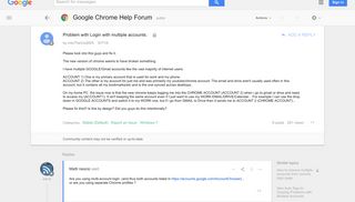 Problem with Login with multiple accounts. - Google Product Forums
