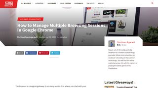 How to Manage Multiple Browsing Sessions in Google Chrome