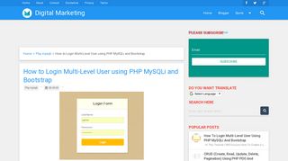 How to Login Multi-Level User using PHP MySQLi and Bootstrap ...