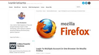 Login To Multiple Account In One Browser On Mozilla Firefox